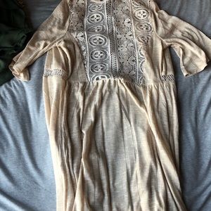 Cream color lace duster